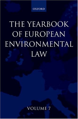 Yearbook of European Environmental Law   2007 9780199202751 Front Cover