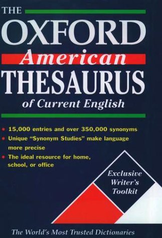 Oxford American Thesaurus of Current English   1999 9780195133752 Front Cover
