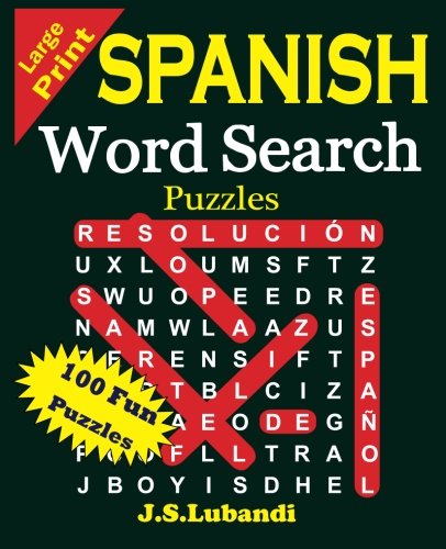 Large Print Spanish Word Search Puzzles  Large Type  9781511769754 Front Cover
