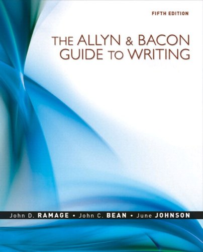 Allyn and Bacon Guide to Writing MLA Update Edition 5th 2009 9780205741755 Front Cover