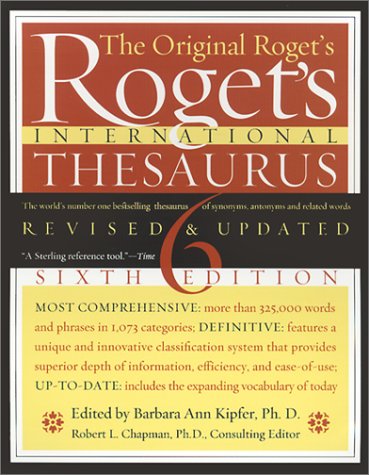 Roget's International Thesaurus 6th 2001 (Abridged) 9780060185756 Front Cover