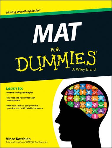 MAT for Dummies   2013 9781118496756 Front Cover