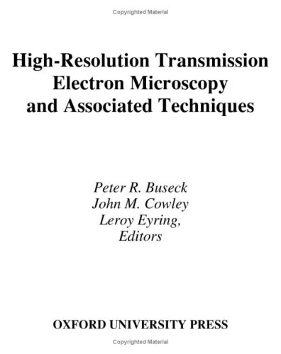 High-Resolution Transmission Electron Microscopy And Associated Techniques  1988 9780195042757 Front Cover
