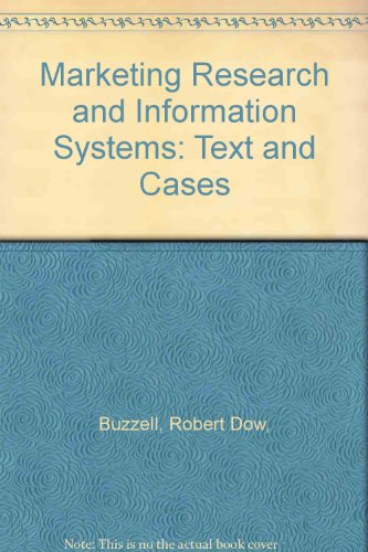 Marketing Research and Information Systems : Text and Cases  1969 9780070094758 Front Cover
