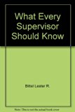 What Every Supervisor Should Know 5th (Student Manual, Study Guide, etc.) 9780070055759 Front Cover