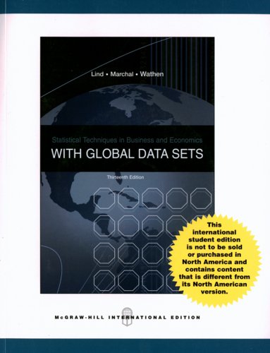 Statistical Techniques in Business and Economics N/A 9780071285759 Front Cover
