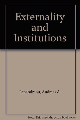Externality and Institutions   1994 9780198287759 Front Cover