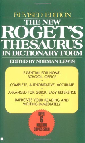 New Roget's Thesaurus in Dictionary Form  Revised  9780425099759 Front Cover