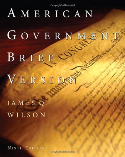 American Government  9th 2009 (Brief Edition) 9780547212760 Front Cover