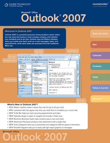 Microsoft Outlook 2007 Coursenotes   2008 9781423911760 Front Cover