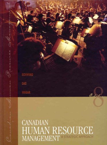 CANADIAN HUMAN RESOURCE MANAGE 8th 2007 9780070951761 Front Cover