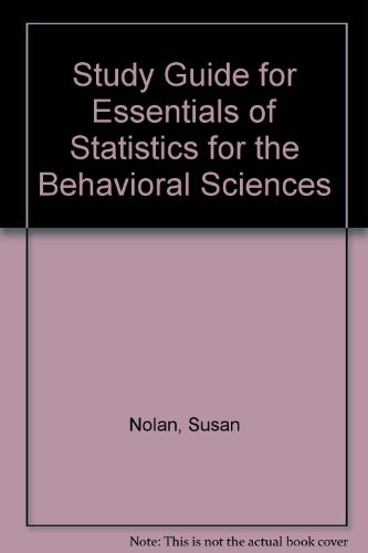 ESSENTIALS OF STAT.F/BEHAVIORA N/A 9781464111761 Front Cover