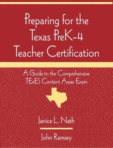 Preparing for the Texas Teacher Certification A Guide to the Comprehensive TExES Content Areas Exam  2004 9780321076762 Front Cover