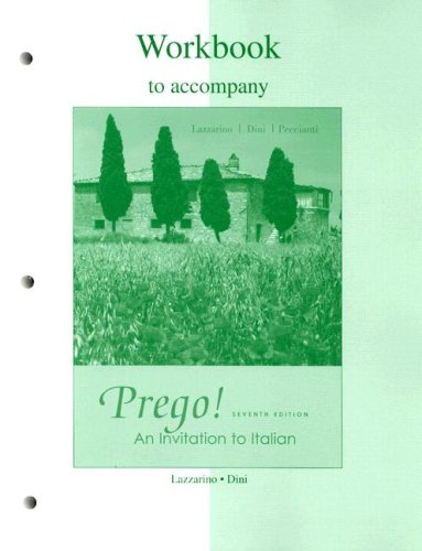Workbook to Accompany Prego! an Invitation to Italian  7th 2008 9780073266763 Front Cover