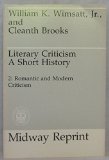 Literary Criticism A Short History Reprint  9780226901763 Front Cover