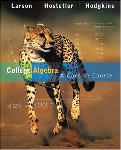 College Algebra A Concise Course  2006 9780618492763 Front Cover