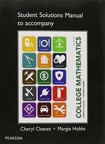 Student Solutions Manual for College Mathematics  9th 2014 9780133253764 Front Cover