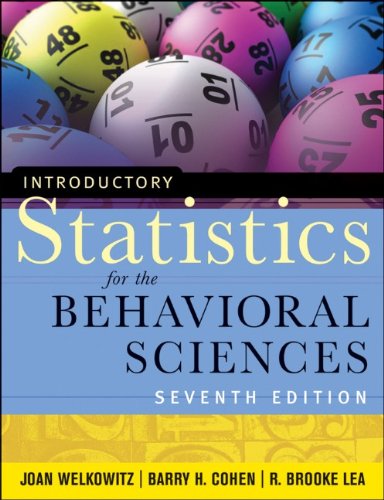 Introductory Statistics for the Behavioral Sciences  7th 2012 9780470907764 Front Cover