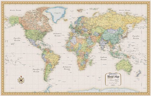 Classic Edition World Wall Map N/A 9780528934766 Front Cover
