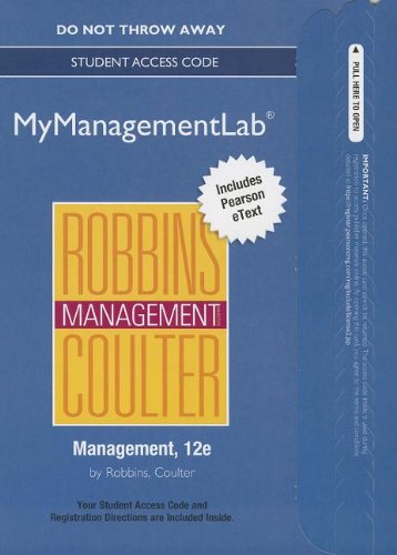 Management  12th 2014 9780133086768 Front Cover