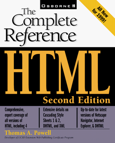 HTML : The Complete Reference 2nd 1999 9780072119770 Front Cover
