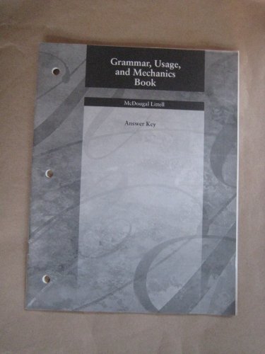 Language of Literature : Grammar, Usage, and Mechanics Book Answer Key N/A 9780618153770 Front Cover