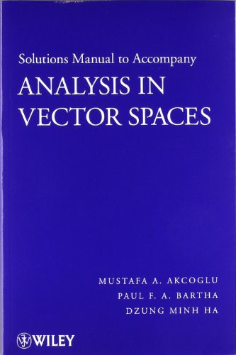 Analysis in Vector Spaces Set   2009 9780470486771 Front Cover