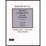Answer Key for Spanish Composition Through Literature  6th 2011 9780205696772 Front Cover