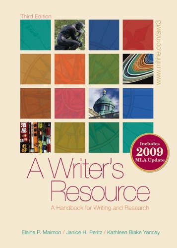 Writer's Resource A Handbook for Writing and Research 3rd 2010 9780073383774 Front Cover