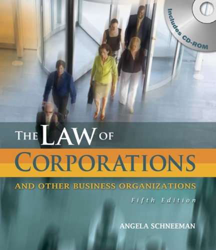 Law of Corporations and Other Business Organizations  5th 2010 9781435425774 Front Cover