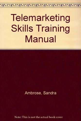 Telemarketing Skills Training Manual  1990 9780139026775 Front Cover