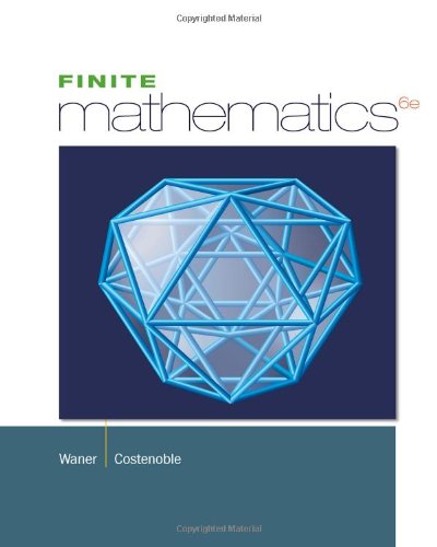 Finite Mathematics  6th 2014 9781133605775 Front Cover