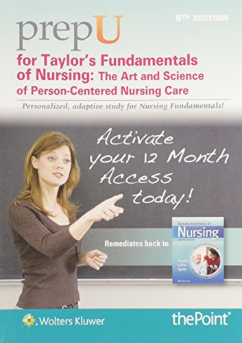 PrepU for Taylor's Fundamentals of Nursing  8th 9781469881775 Front Cover