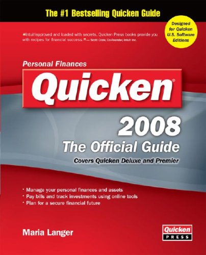 Quicken 2008 the Official Guide   2008 9780071495776 Front Cover