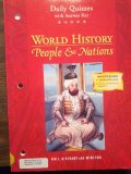 World History: People and Nations : Daily Quizzes with Answer Key N/A 9780030533778 Front Cover