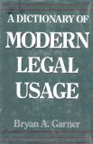 Dictionary of Modern Legal Usage   1987 9780195043778 Front Cover