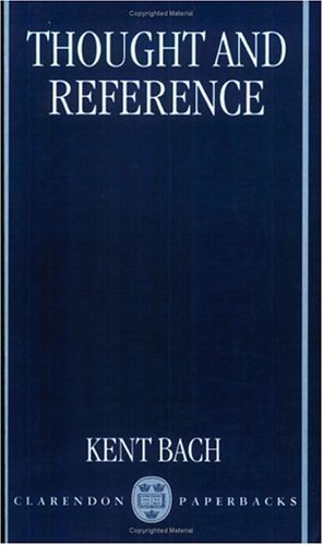 Thought and Reference   1987 (Reprint) 9780198240778 Front Cover