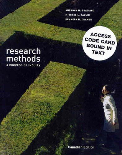 RESEARCH METHODS >CANADIAN< N/A 9780205441778 Front Cover
