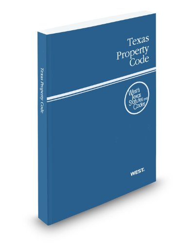 Texas Property Code 2012: With Tables and Index  2011 9780314922779 Front Cover