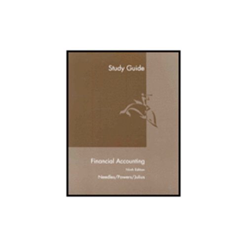 Financial Accounting  9th 2007 (Guide (Pupil's)) 9780618626779 Front Cover