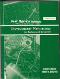Contemporary Mathematics for Business and Consumers 2nd 9780030260780 Front Cover
