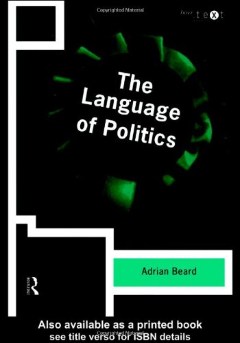 Language of Politics   1999 9780415201780 Front Cover