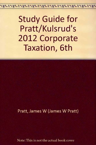 Corporate Taxation 2012  6th 2011 9781111825782 Front Cover
