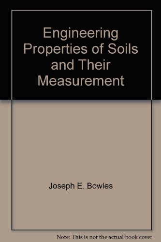 Engineering Properties of Soils and Their Measurement  4th 1992 9780070067783 Front Cover