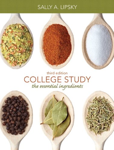 College Study The Essential Ingredients 3rd 2013 9780321853783 Front Cover