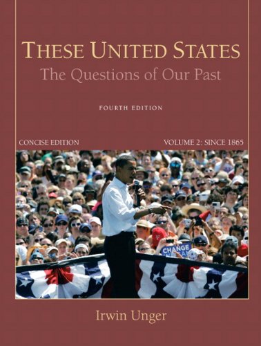 Cover art for These United States: The Questions of Our Past, Concise Edition, Volume 2, 4th Edition