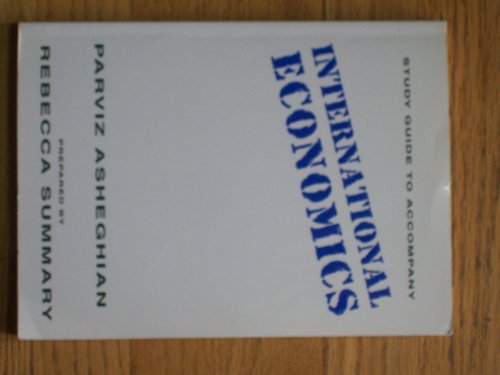 International Economics Student Manual, Study Guide, etc.  9780314047786 Front Cover