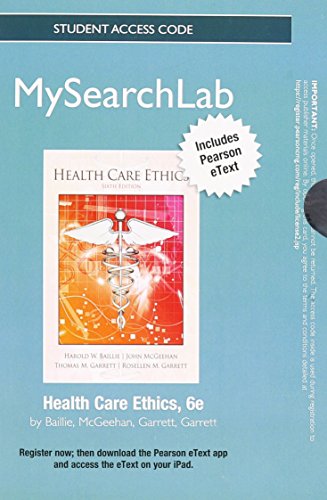 For Health Care Ethics  6th 2013 9780205898787 Front Cover