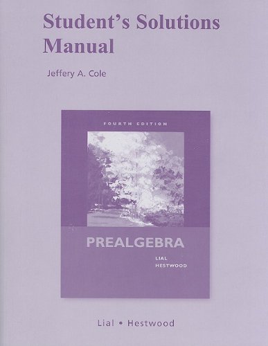 Prealgebra  4th 2010 9780321574787 Front Cover