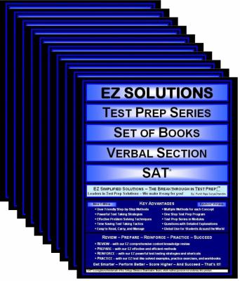 EZ Solutions: Test Prep Series: Set of Books: Verbal Section : SAT (5 Books)  2011 9781605620787 Front Cover